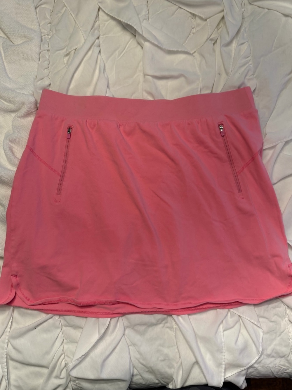 Talbots Pink Athletic Mini Skirt with Zip Pockets